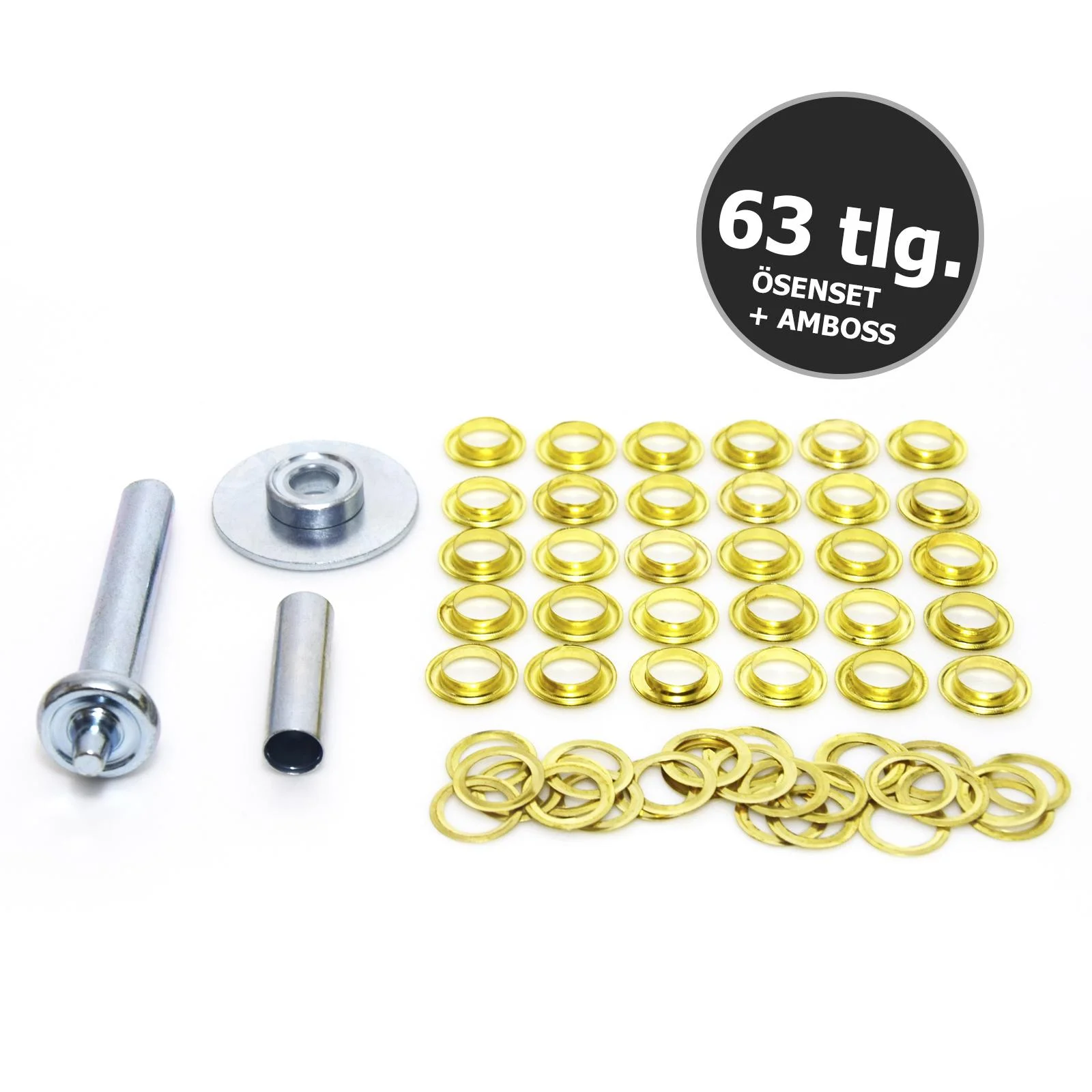 Ösenset 63-teilig mit Amboss