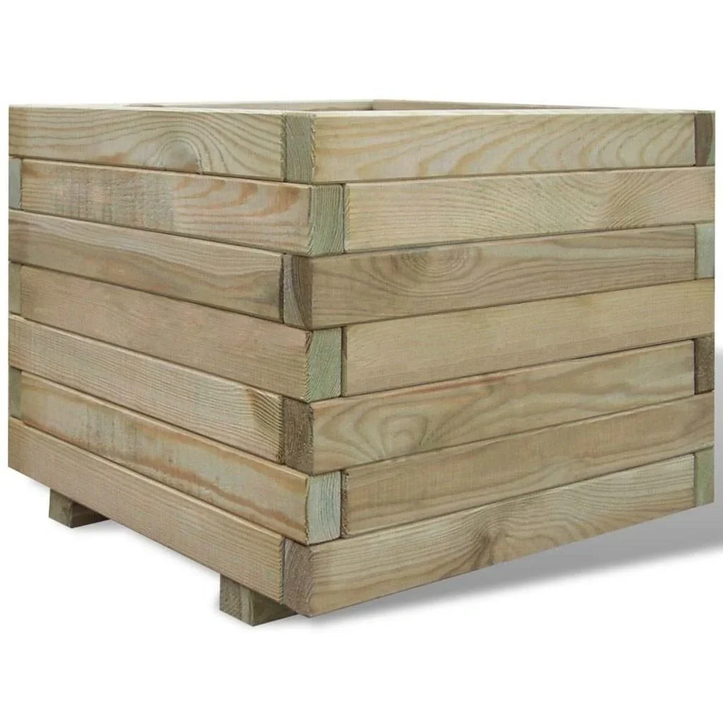 Pflanzgefäß erhöht quadratisch 50x50x40 cm Holz
