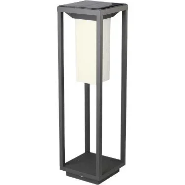 VT-66 Geführter Solar-Gartenmast - Sockel - Anthrazit - 3000K
