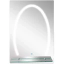 kleankin® LED Badspiegel Badezimmerspiegel Glas-Ablage 30W 70x50cm
