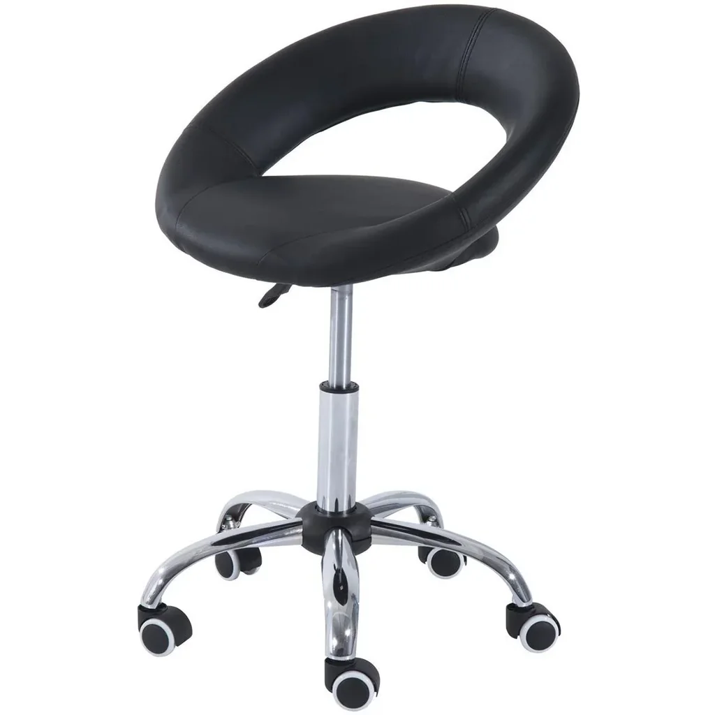 Rollhocker höhenverstellbar schwarz