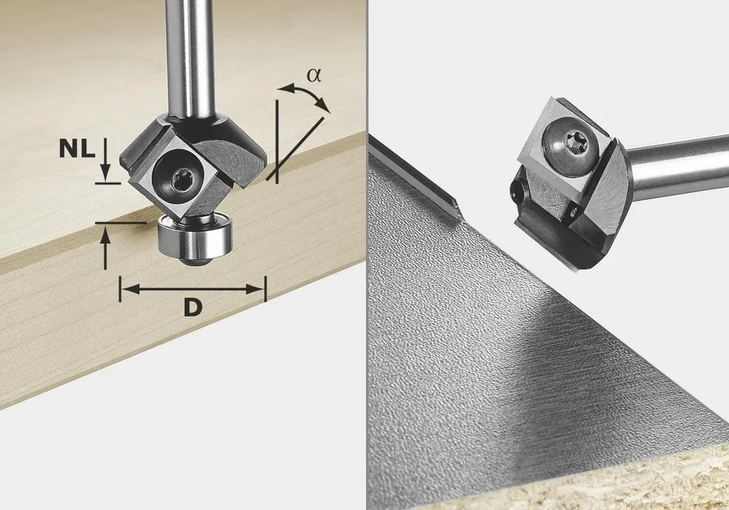 Wepla-Fasefräser S8 HW 45° D27 12 x 12 KL