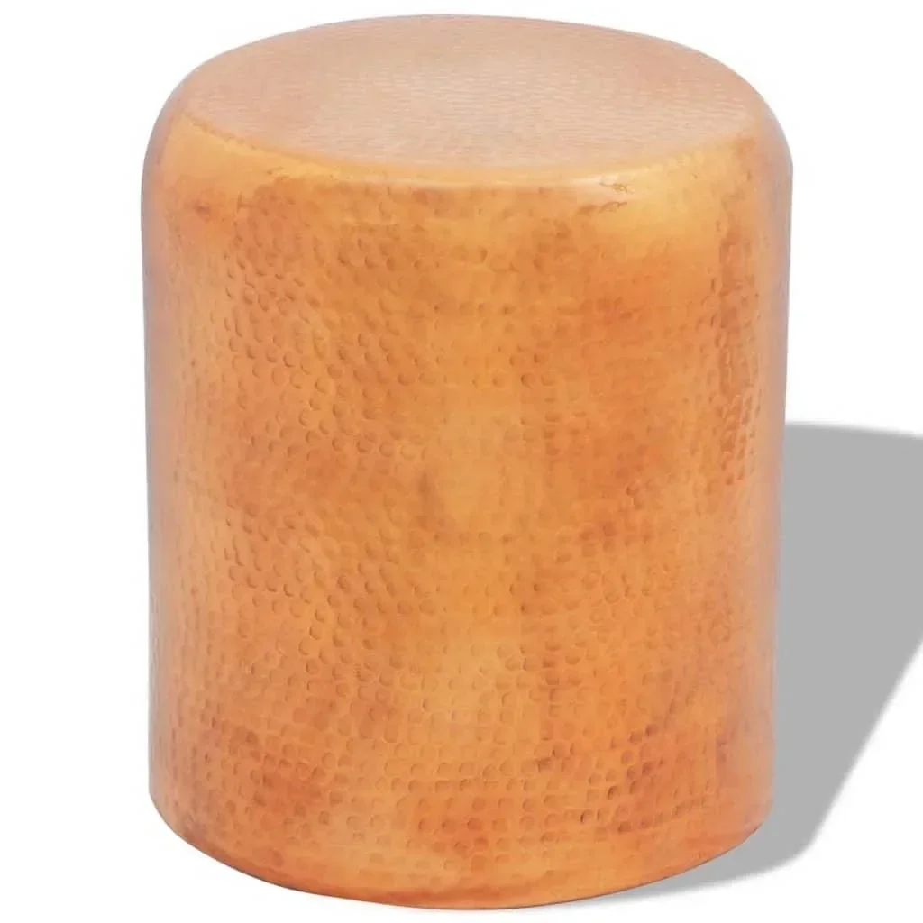 Hocker / Beistelltisch gehämmertes Aluminium Bronze / Kupfer Farbe