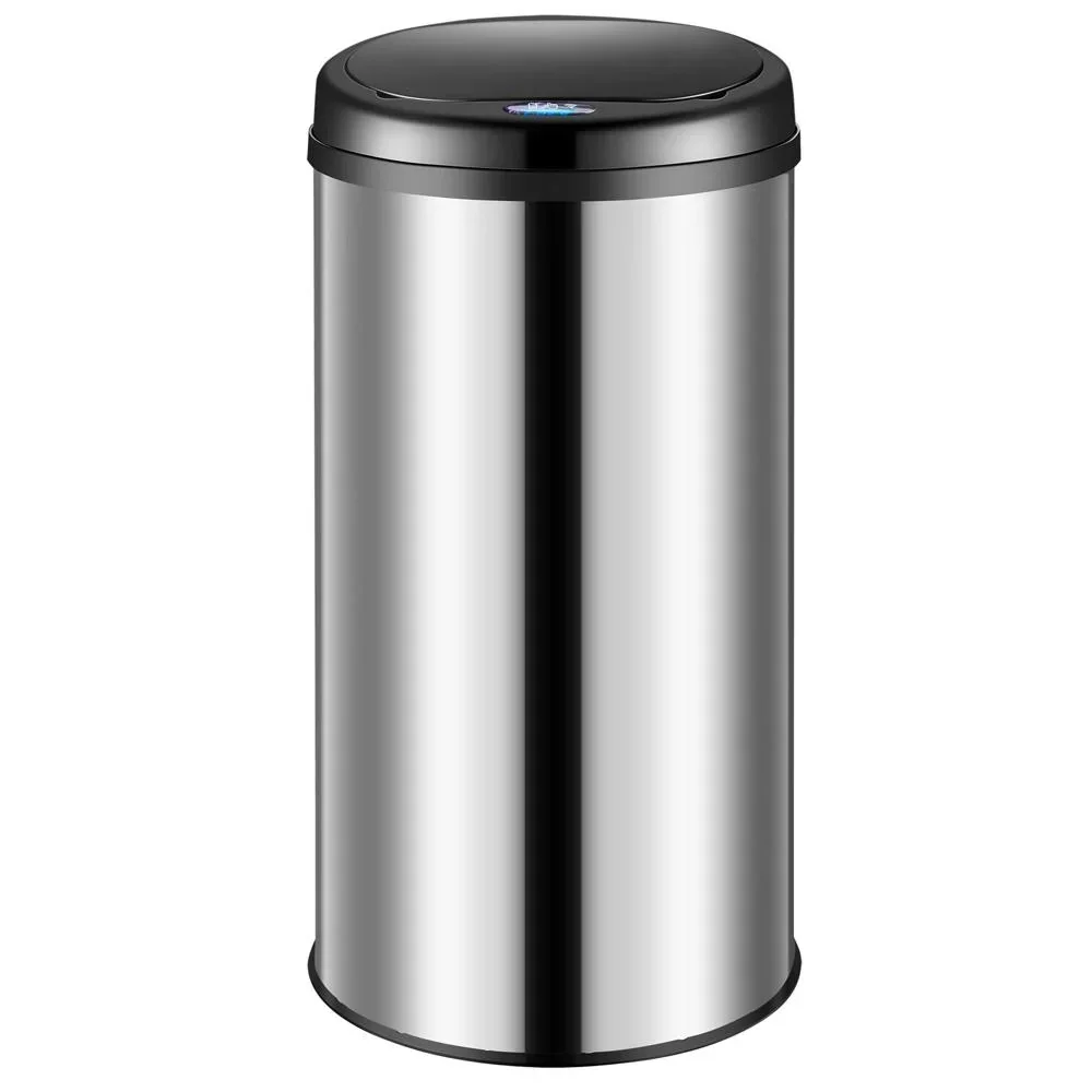 Automatischer Edelstahl-Mülleimer mit Sensor - 56 L - Silber