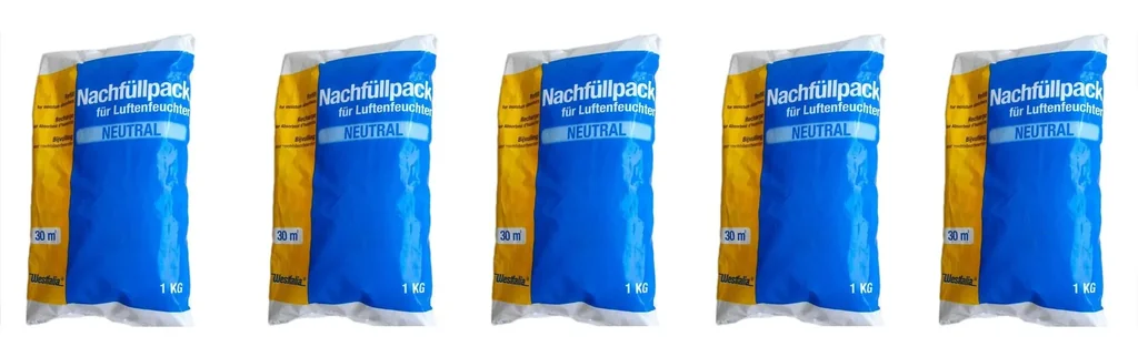 Nachfüllpackungen für Raumentfeuchter, 5 Stück