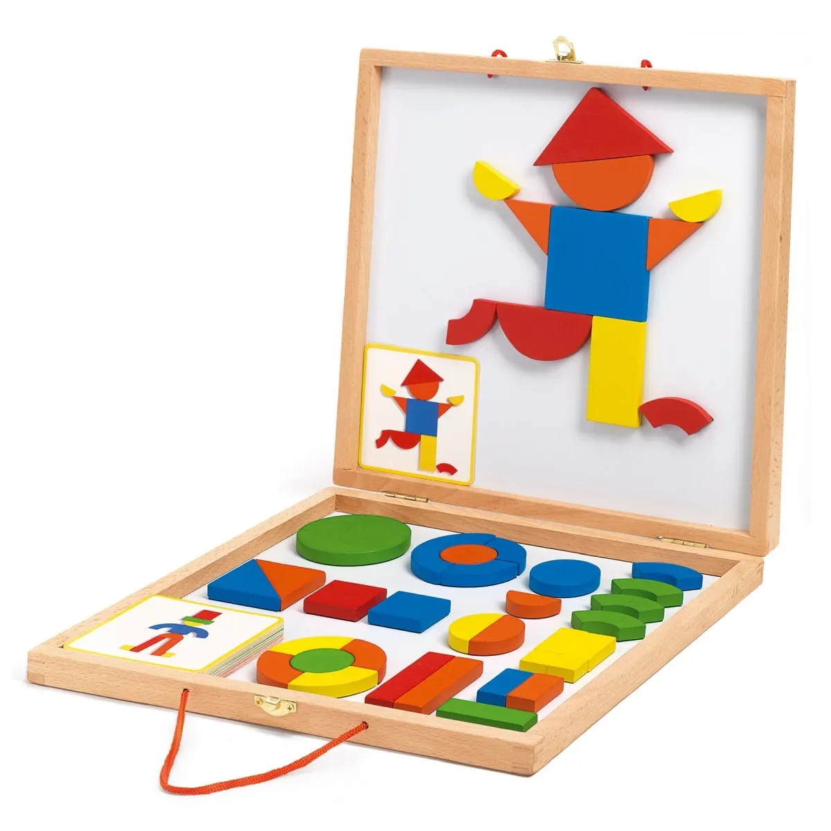 Djeco Holzspielzeug, Magnetspiel, Holz Magnete - Geoform