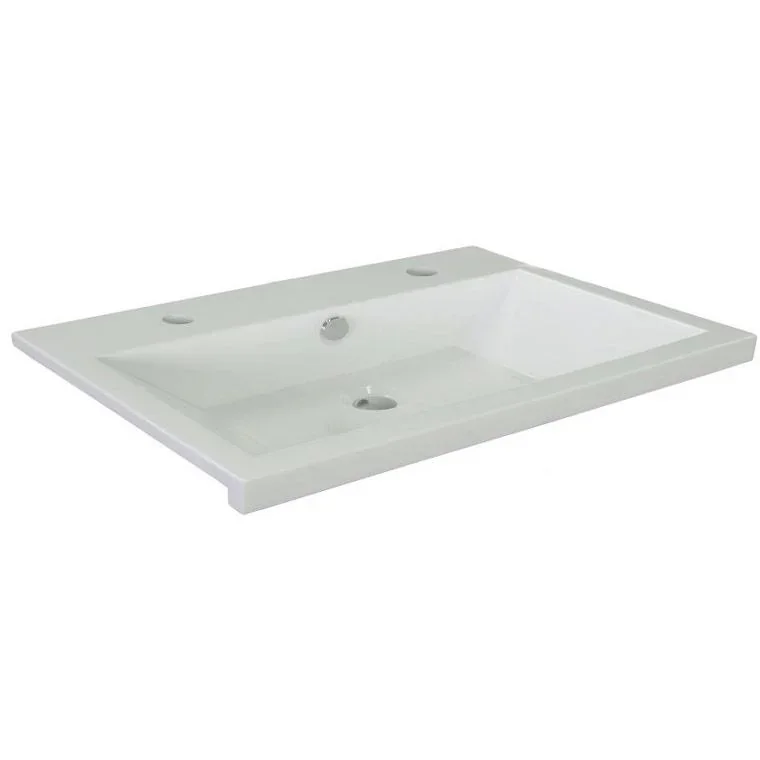 Concept Waschbecken Polybeton 2 gaten 100cm Weiss