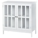 Küchenschrank Vitrine mit 2 Türen Badezimmerschrank MDF Acryl