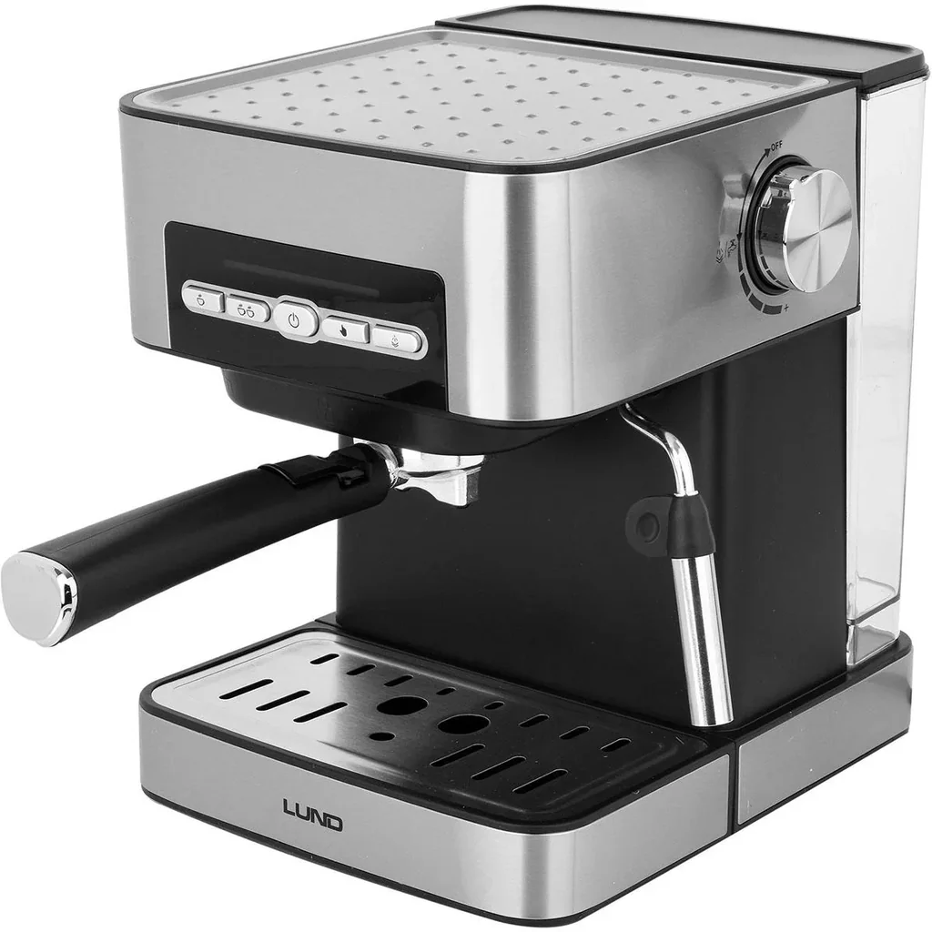 Kolbenmaschine mit Aufschäumer - 850W - 1,6 L - Edelstahl