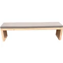 Gartenbank Douglas Holz 150 cm inkl. Wasser- und schmutzabweisendem Kissen Taupe