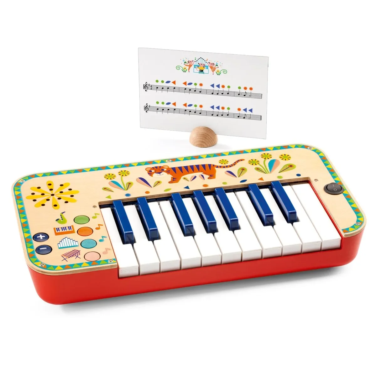 Djeco Spielzeuginstrument, Musikspielzeug, Kindersynthesizer - Animambo: Synthesizer