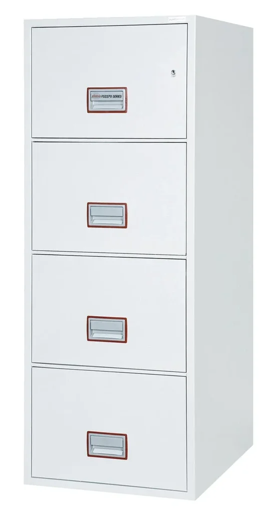 Aktenschrank World Class Vertical Fire File mit 4 Schubladen und Schlüsselschloss