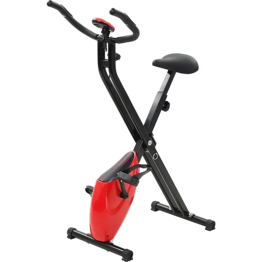 Magnetischer Heimtrainer X-bike mit Herzfrequenzmesser schwarz und rot