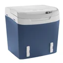 Thermoelektrische Kühlbox mit 25 Liter Fassungsvermögen und Sicherheitsgurtfixierung, blau 12/230 V