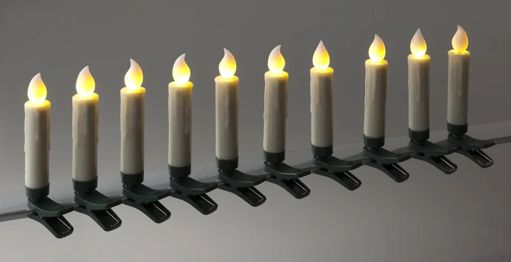 Kabellose Christbaumkerzen mit Fernbedienung – 10 Stück