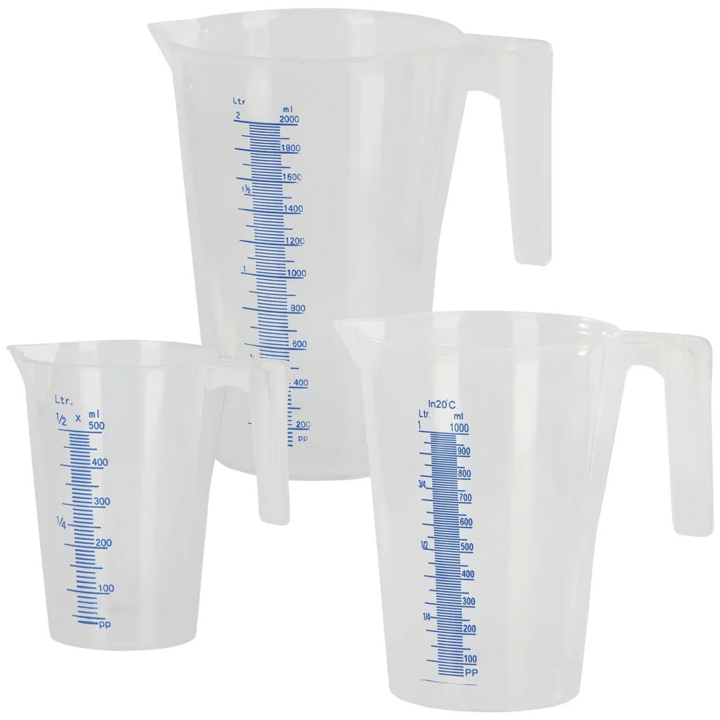 Messbecher 3er Set, mit Griff