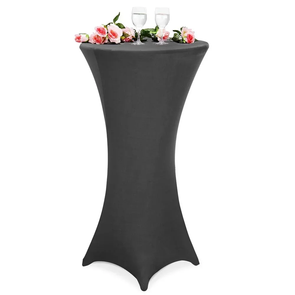 Tischabdeckung anthrazit Ø80cm