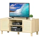 Fernsehschrank mit Rattanoptik natur