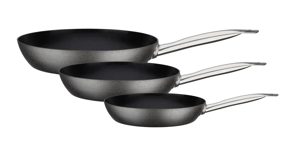 Bratpfannenset, 3-teilig, 20/24/28 cm aus Kohlenstoffstahl Avanti