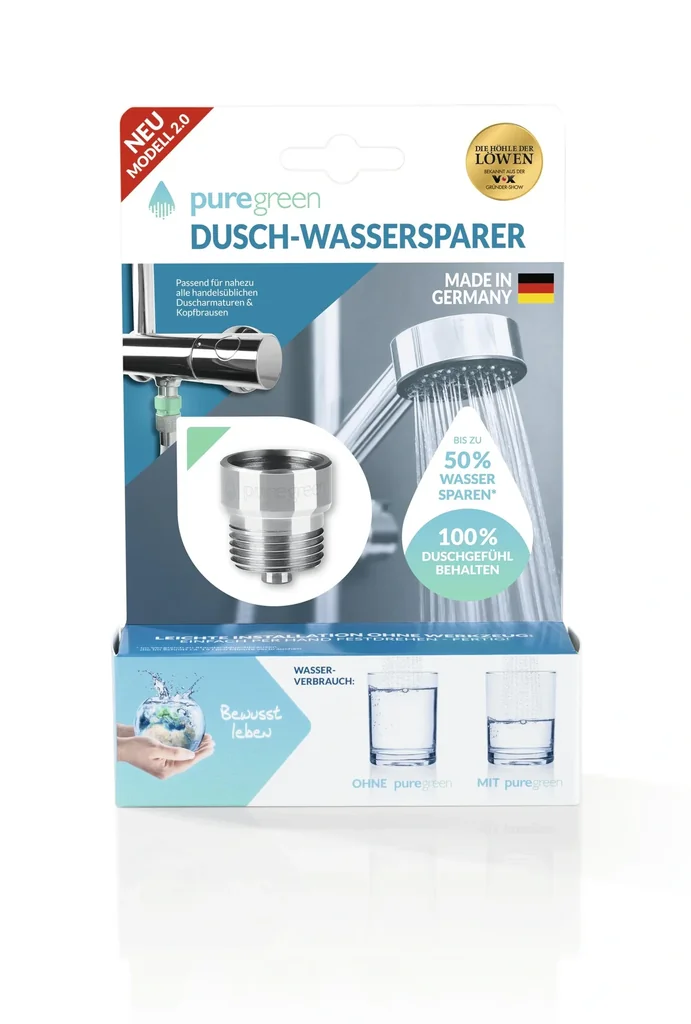 Wassersparer für die Dusche