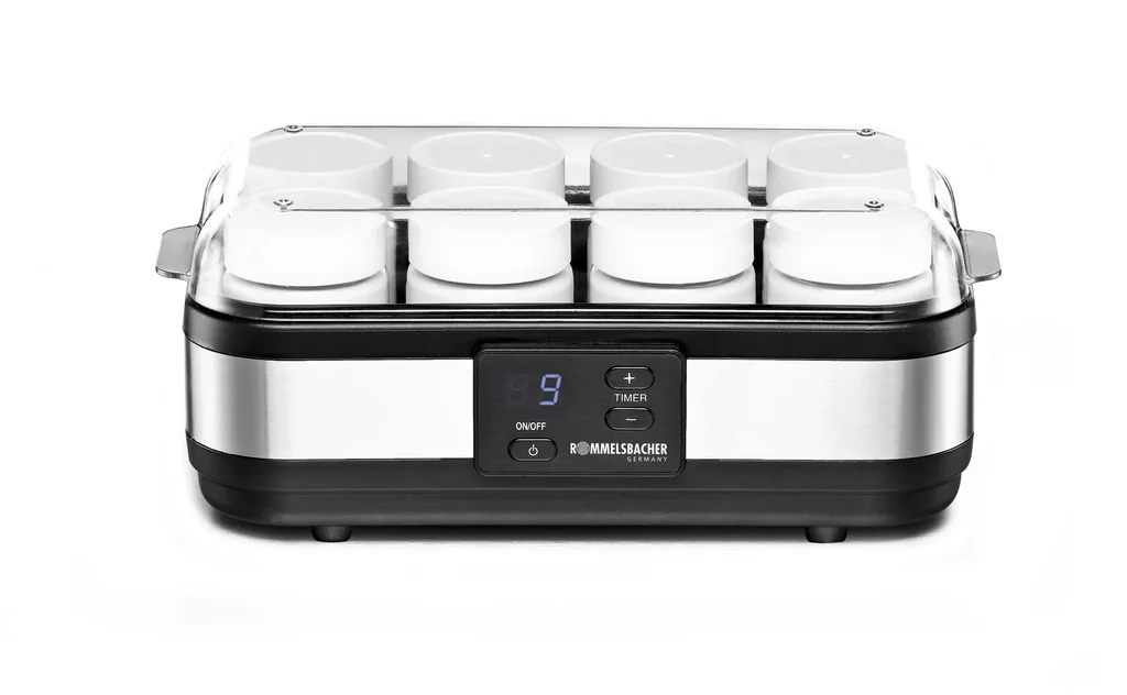Joghurtbereiter „JG 40“, 8 Portionsbehälter, je 150 ml, Edelstahl, 40 Watt