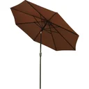 Sonnenschirm Knickschirm Gartenschirm mit Handkurbel Stahl 180/? Polyester Braun Ø3 x 2,45 m