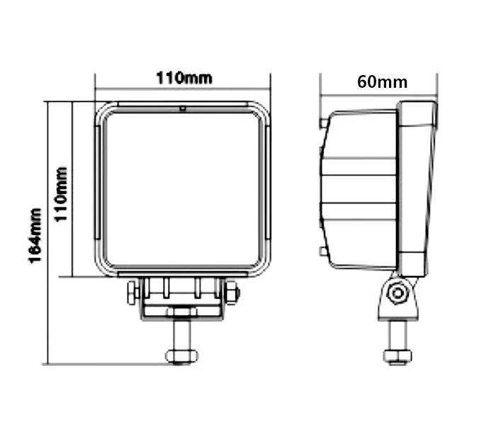 LED-Arbeitsscheinwerfer, quadratisch, 4000 Lumen