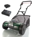 Set Akku-Walzenmäher „GM 38/18“, Li-Ion-Akku, 18 Volt, 2,0 Ah und Li-Ion-Akku-Schnellladegerät, 18 Volt