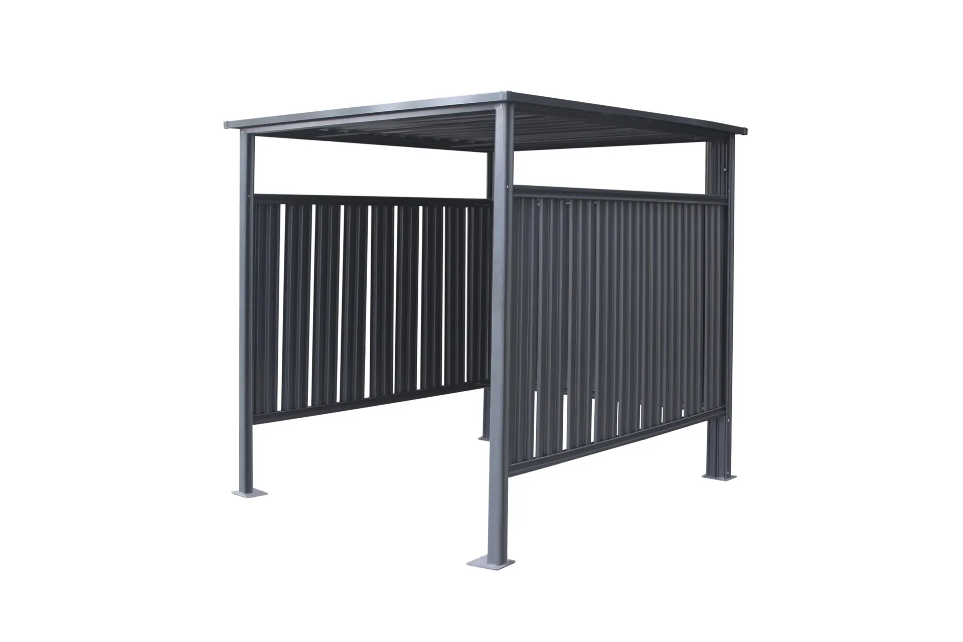 Westmann Fahrradgarage und Unterstand Fieta, 180×203×210 cm, Anthrazit – Stahl mit Lamellenwänden