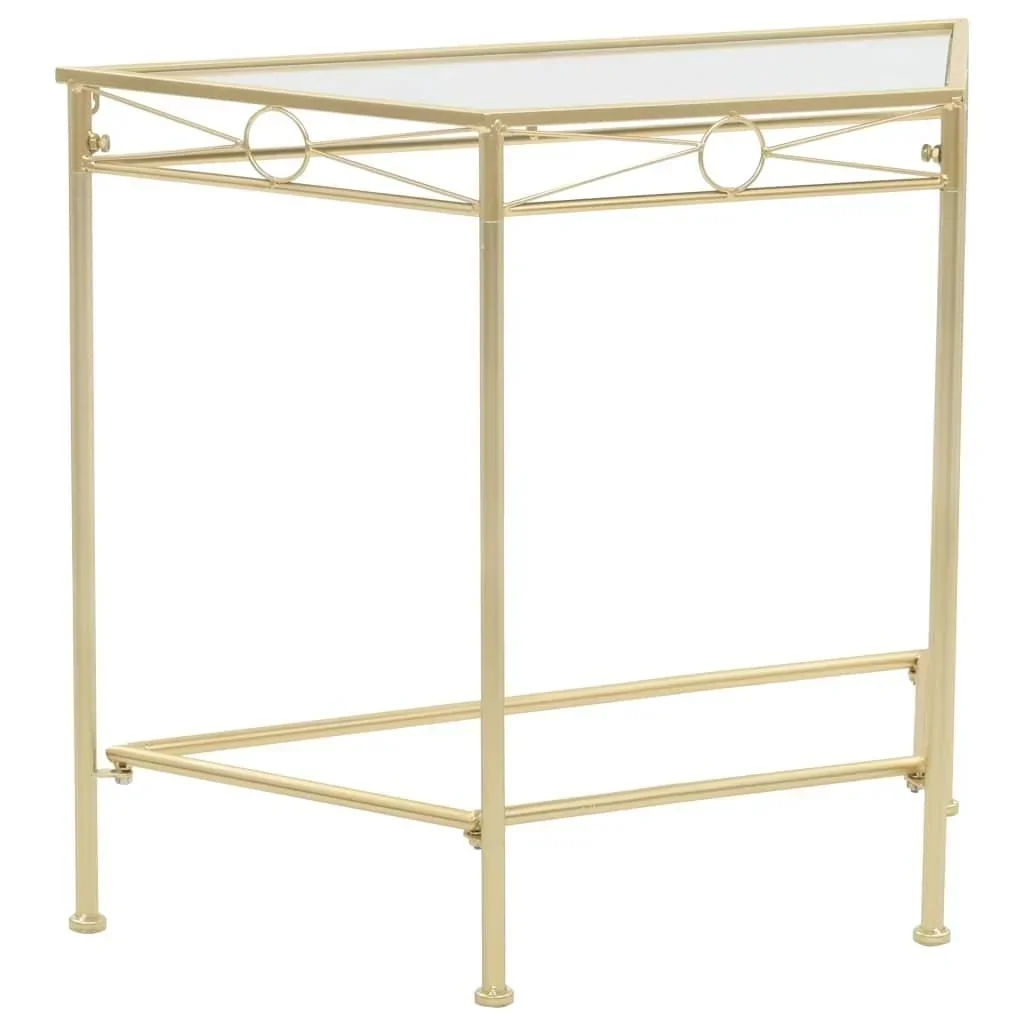 Beistelltisch Vintage-Stil 87x34x73 cm Metall gold