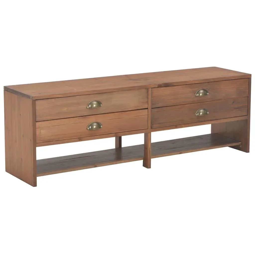 TV-Schrank 4 Schubladen 120x30x40 cm Kiefer massiv