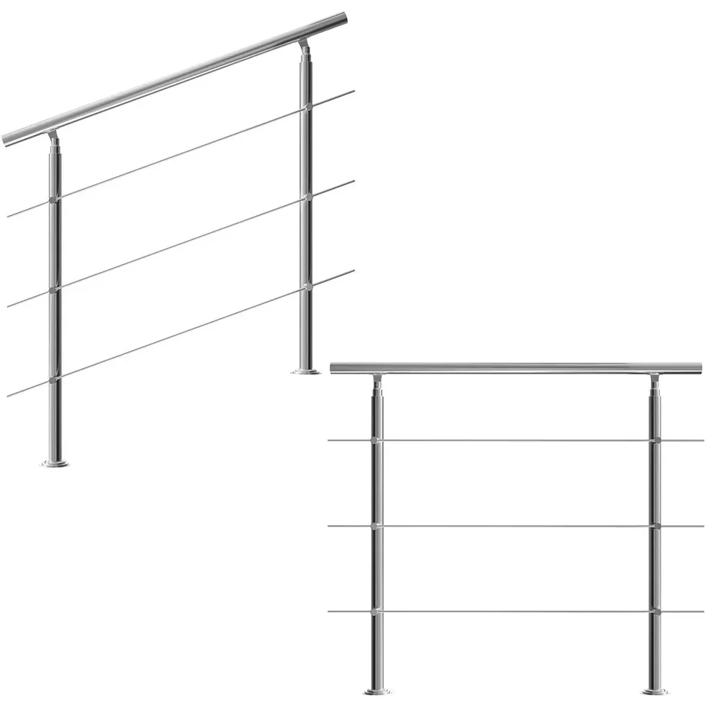 Geländer - Edelstahl - 120 cm - 3 Streben