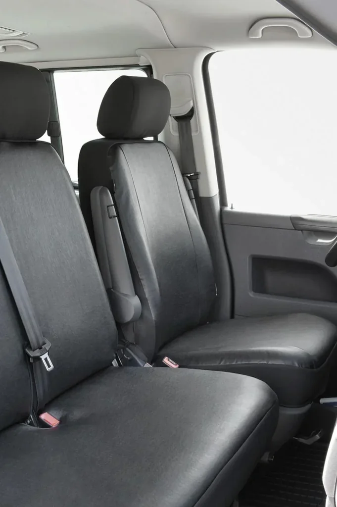 Passform Sitzbezüge für VW T4 für Einzelsitz vorne aus Kunstleder ab Baujahr 10/1998 bis 03/2003