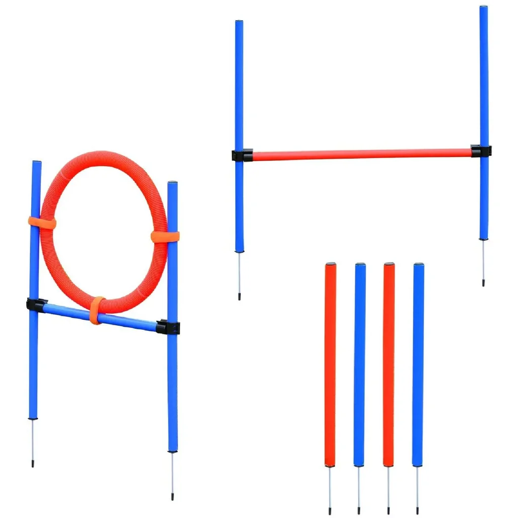 Hunde Agility Slalom Übung Sprungring Training Reifen Hürdenset