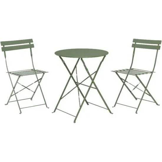 NL Pro Garden Stahl Bistro Set grün 3 Stück