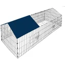Kaninchenstall | Freilaufstall | Inklusive Sonnenschirm | 180 x 75 x 75 cm
