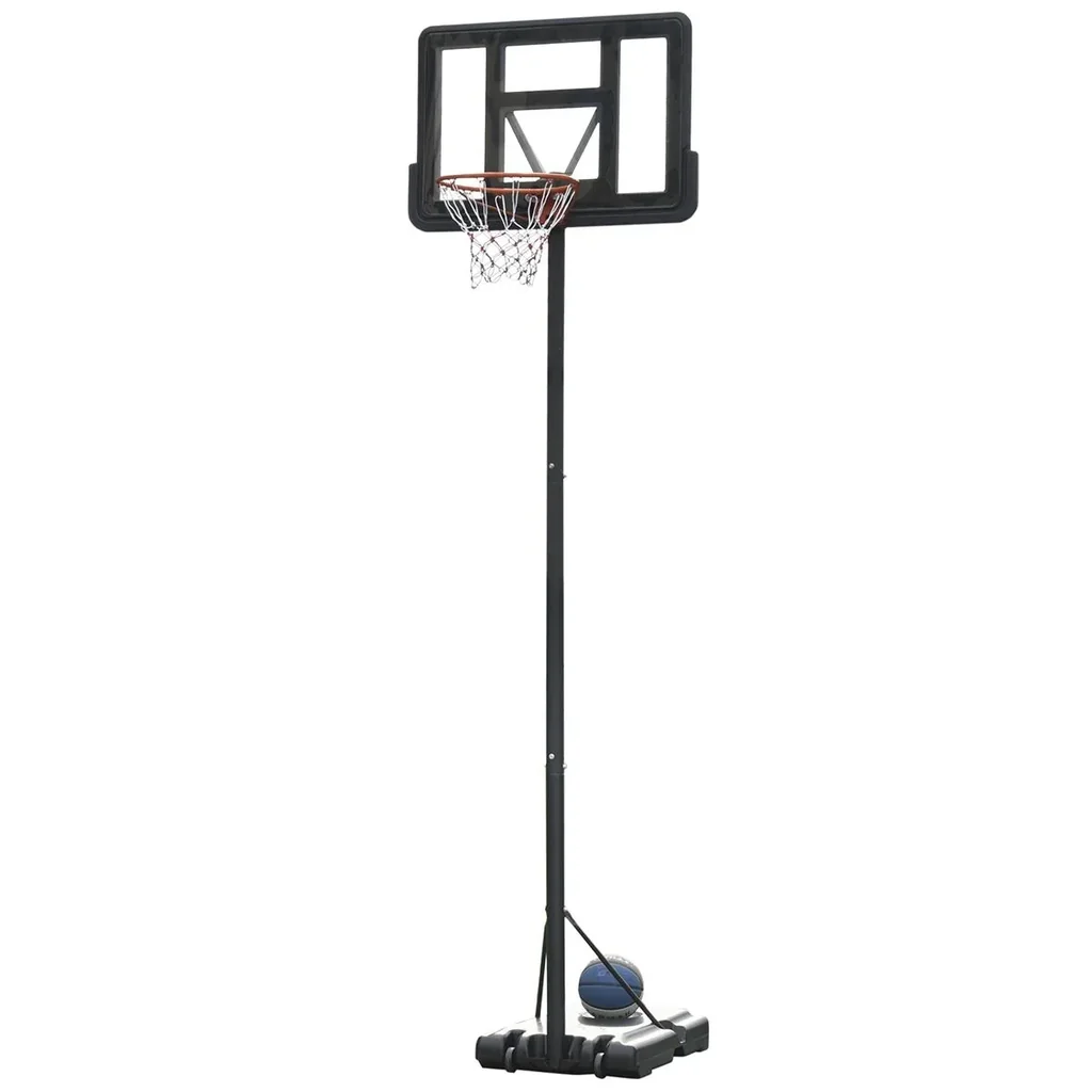 Basketballständer tragbar freistehend verstellbarer Basketballständer mit zwei beweglichen Rädern geeignet für den Außen