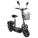 Forca E-Roller "Camper" Safety Plus 20 km/h inkl. Einkaufskorb, Blinkanlage, Gepäck-Case und Lithium-Akku schwarz