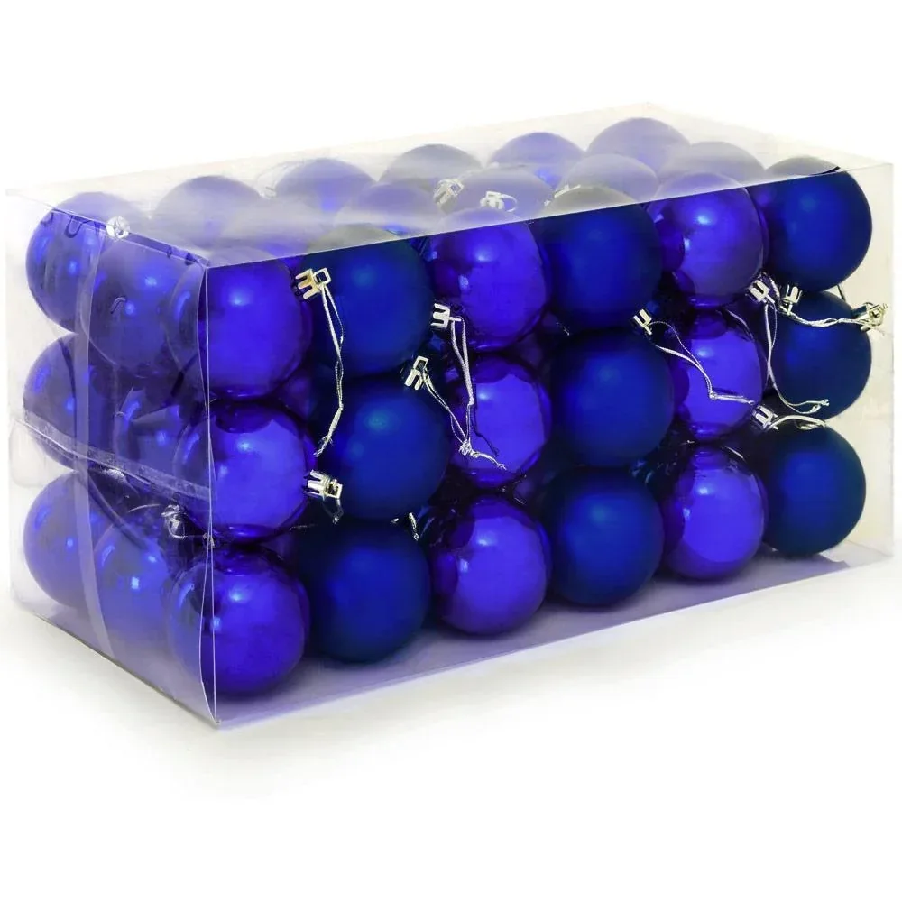 Weihnachtskugeln 54 Stück - Blau - Durchmesser 6cm