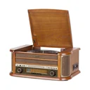 Retro HiFi-System mit Radio , Platten-, CD-, Kassettenspieler und Encoding
