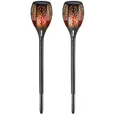 LED-Solartaschenlampe - 2er-Set - Mit Flammeneffekt