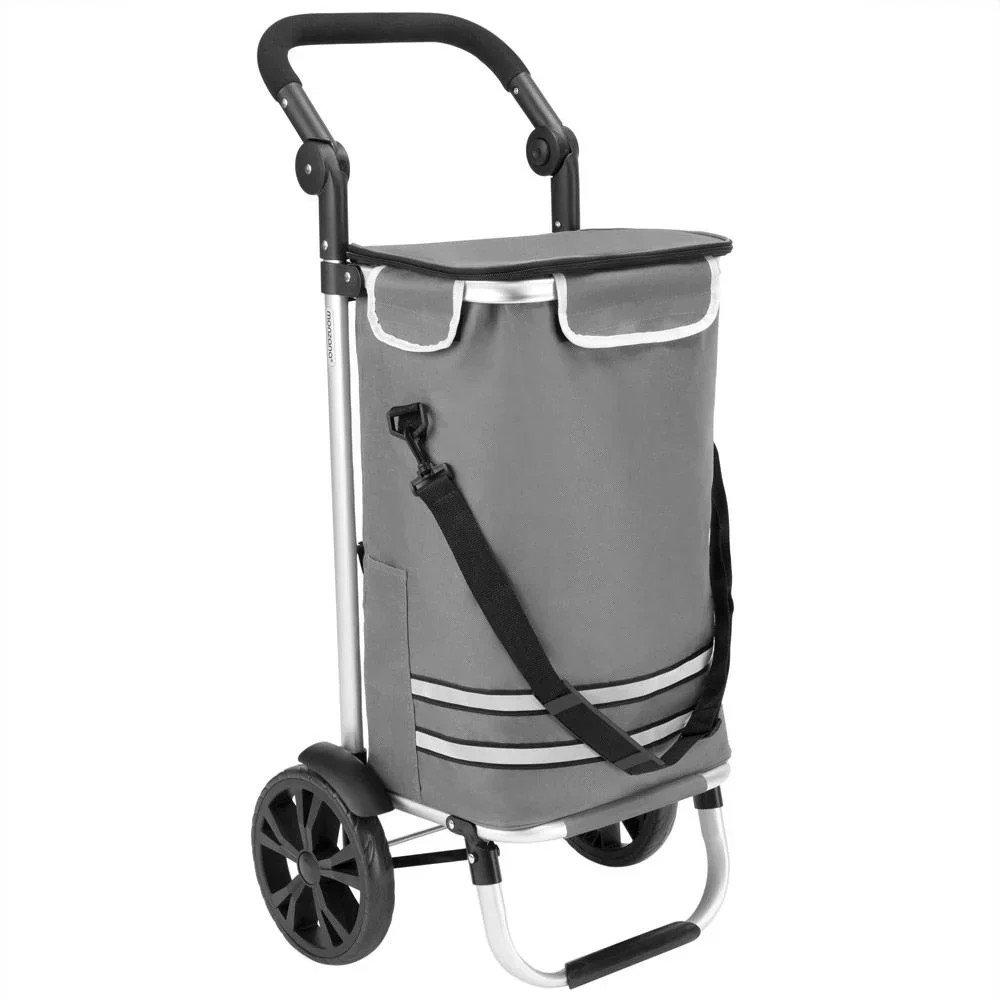 Einkaufswagen grau Aluminium 35L 31x24x54cm