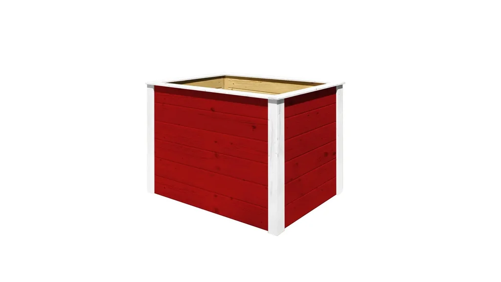 Element-Hochbeet Modular, Wandstärke 21 mm, rot, 100 x 71 x 69 cm