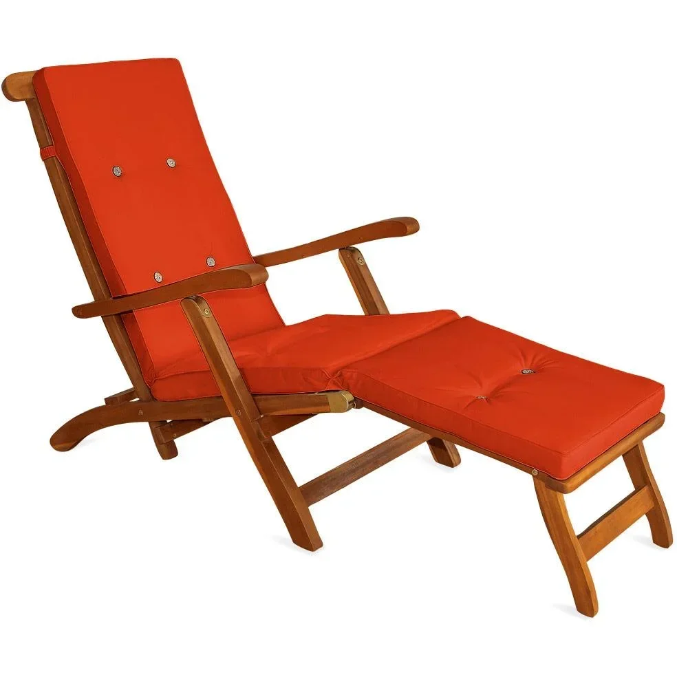 Gartenkissen - Für Liege - Orange - 173x43x6cm