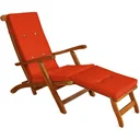 Gartenkissen - Für Liege - Orange - 173x43x6cm
