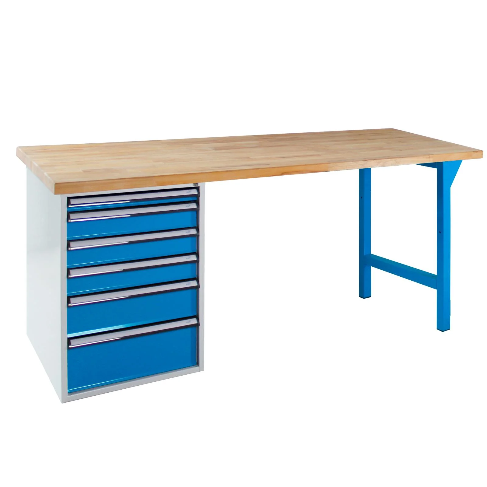 Werkbank 1500 mit Schubladenbox, 6 Schubladen