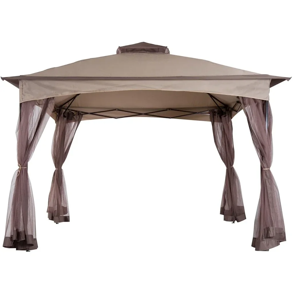 Pavillon Faltpavillon Gartenzelt Khaki 3,25x3,25x2,95cm