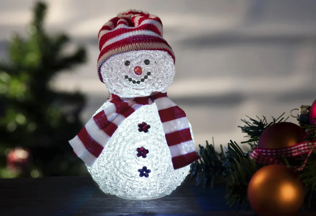 Schneemann - Figur mit Farbwechsel LED