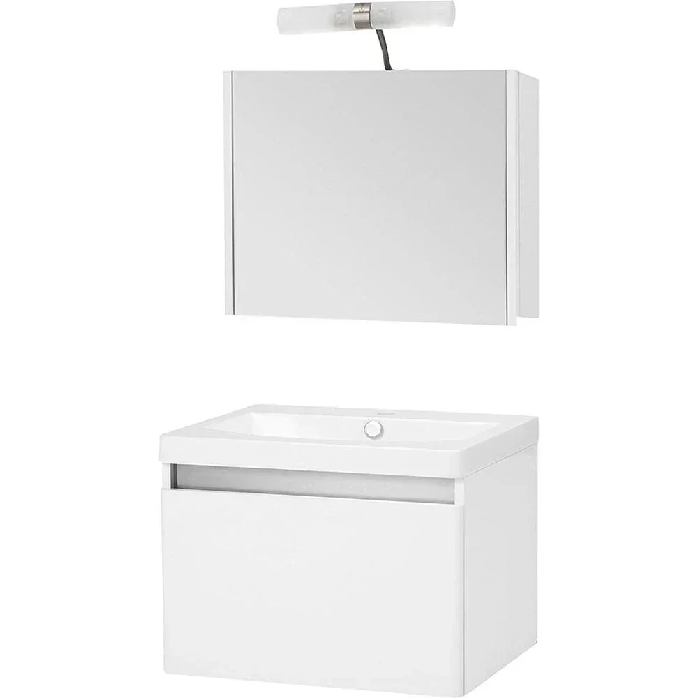 Badezimmermöbel Stripe 60cm incl verlichting - Weiss