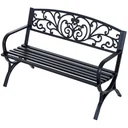 Gartenbank Metall Garten 2-Sitzer 127x60x85cm